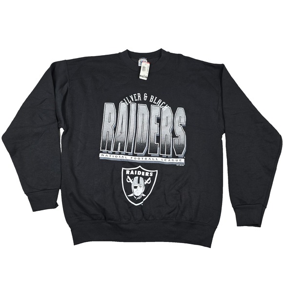 Oakland Raiders 1995 Vintage Official‎ Fan Sportswear Men's XL Sweatshirt New - Picture 1 of 9